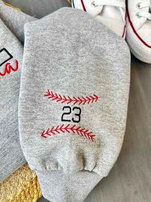 Embroidered Softball Sweatshirt Gift for Mom, Personalized Softball Mama Sweatshirt, Team Mom Spirit Wear Gift, Sports Team Gift for Mom