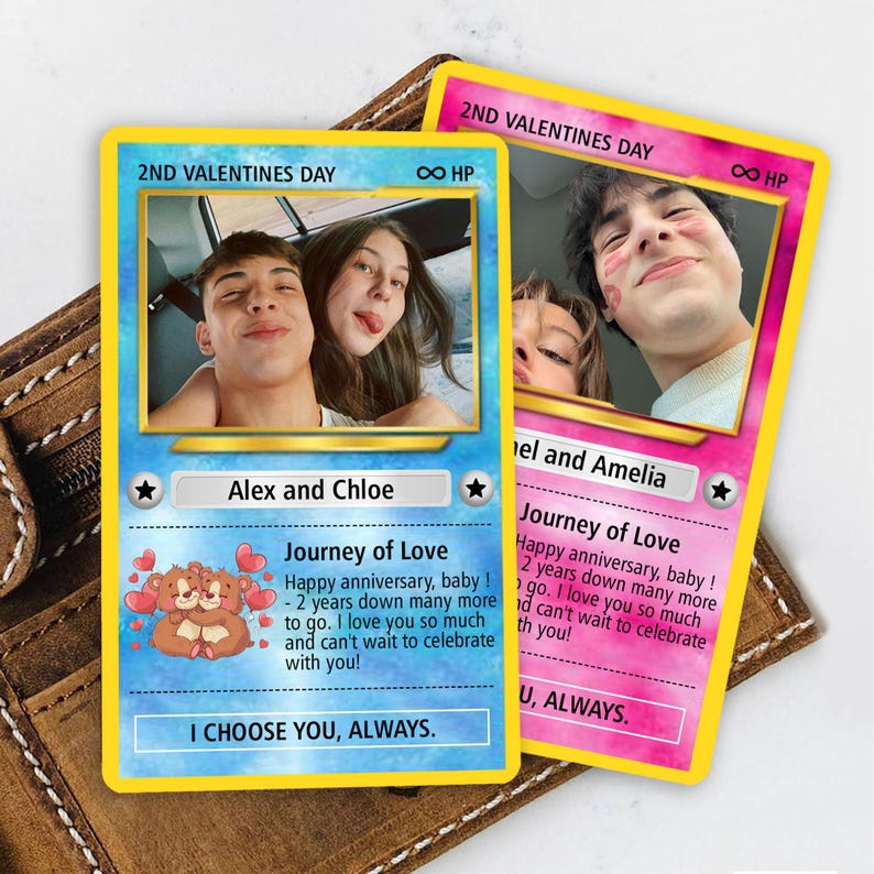 Custom Photo Card, Couples Photo Card, Gift for Him, Anniversary Gift, Couple Photo Wallet Insert, Couples Gift, Wedding Gift