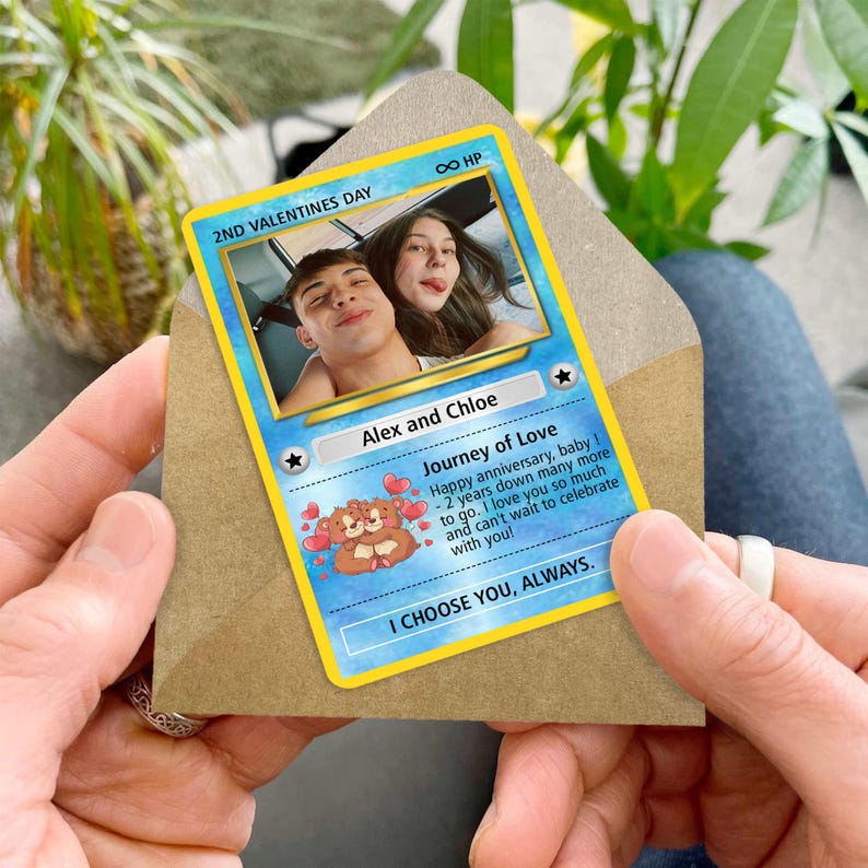 Custom Photo Card, Couples Photo Card, Gift for Him, Anniversary Gift, Couple Photo Wallet Insert, Couples Gift, Wedding Gift