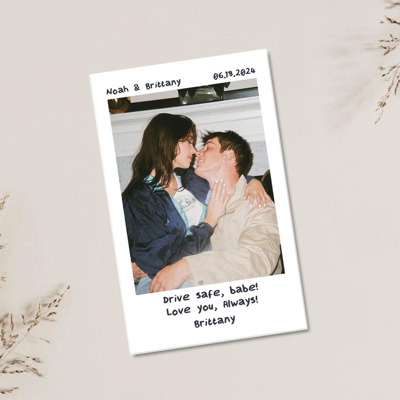 Custom Photo Car Visor Clip, Valentines Day Gift for Him, Couple Gift, Drive Safe Gift for Boyfriend Husband, Drive Safe Car Visor Clip