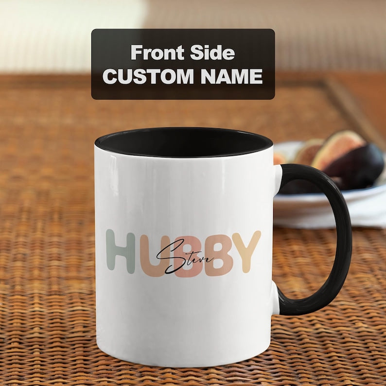 Personalized Husband Nutrition Facts Mug Funny Custom Coffee Cup for Husband, Gift for Anniversary, Birthday, or Valentines Day
