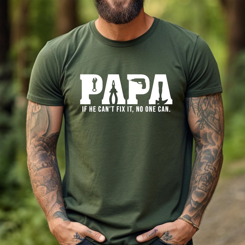Papa Tools Shirt,Father's Day Shirt,Papa Sweatshirt,Papa can Fix it Tool Box Tee,Father's Day Shirt,Gift for Papa
