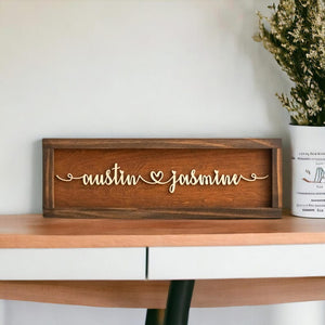 Couples Heart Name Sign, Happy Valentine, Gift For Couple, Valentines Day Decor, Custom Name Sign, Gift For Her, Personalized Name