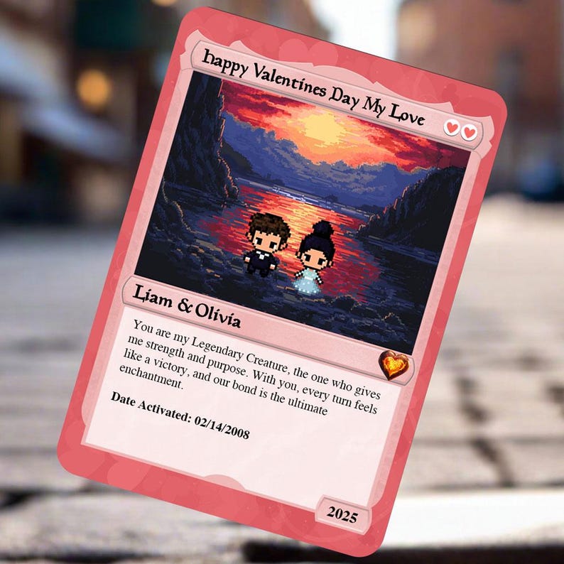 Love the Gathering Vday Card - Magic the Gathering Card - Valentines Gift - Anniversary Gift - Gift for Him - Gift for Her - Gift for Gamer