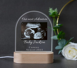 Personalized LED Light with Ultrasound, Pregnancy Announcement Gift, New Dad Gift, Baby Reveal Keepsake