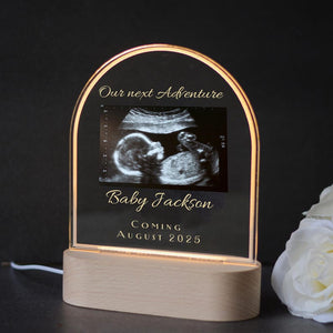 Personalized LED Light with Ultrasound, Pregnancy Announcement Gift, New Dad Gift, Baby Reveal Keepsake