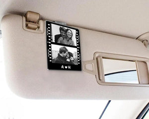 Valentines Gift For Him, Photo Car Visor Clip, Car Accessories, Custom Visor Clip Photo, Custom Couple Photo Car Decorations, Car Charms