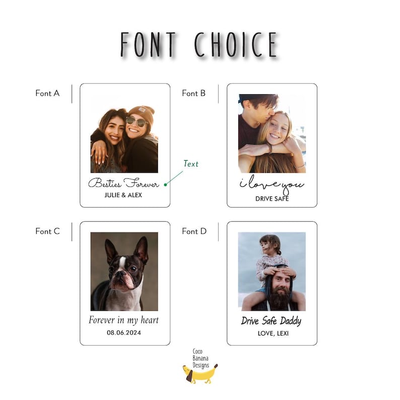 Personalized Photo Car Ornament, Hanging Car Polaroid Any Image, Drive Safe Ornament, Driving Test Pass Gift, Idea First Car Charm Gift