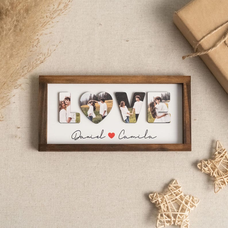 Personalized Photo Frame LOVE Sign For Romantic Table Decoration