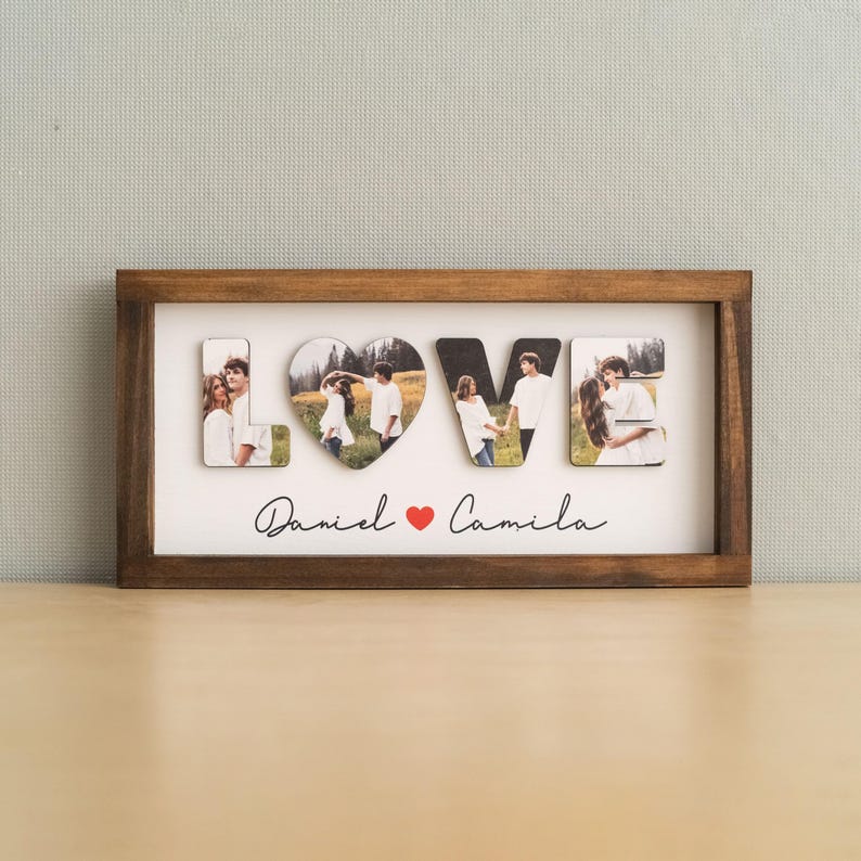 Personalized Photo Frame LOVE Sign For Romantic Table Decoration