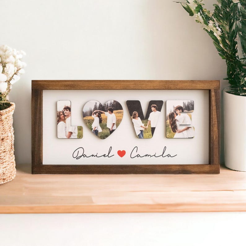 Personalized Photo Frame LOVE Sign For Romantic Table Decoration