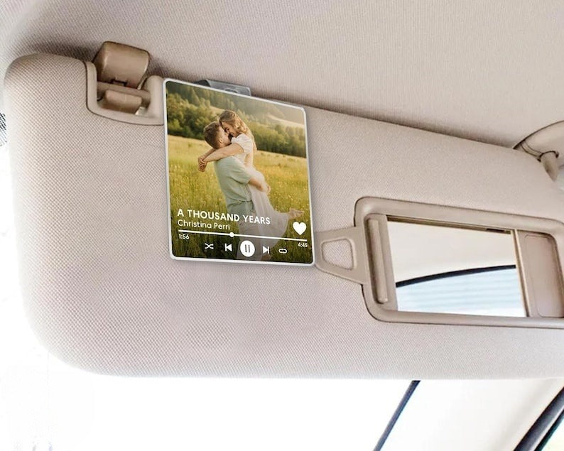 Photo Car Visor Clip, Custom Sun Visor Clip, Personalized Photo Car Decoration, Valentines Gift For Him, Couples Gift, Wallet Photo Holder
