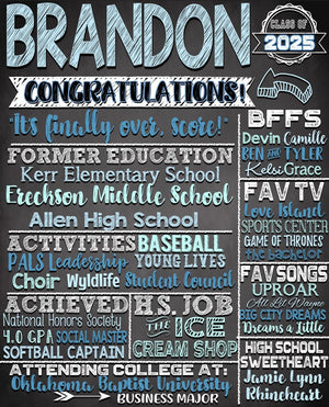 Class of 2025 Gifts Girls, 2025 Graduation Gift ideas for Seniors Unique | Daughters Senior Graduation Party Signs Personalized Metal Sign, Modern Grad