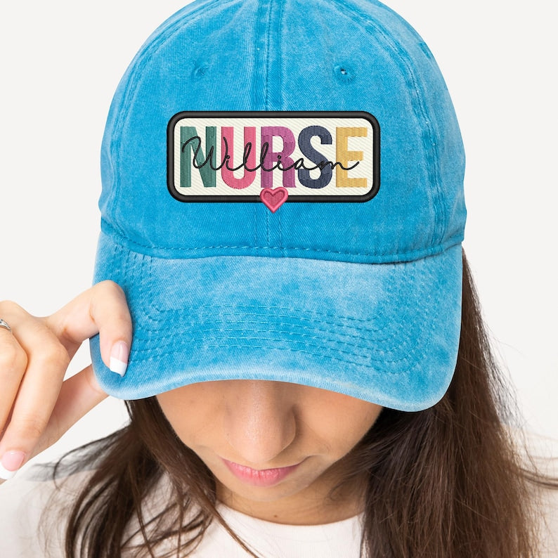 Personalized Embroidered Nurse Patches, Custom Name Patch for RN, New Nurse Gift, Sewn/Iron On Patches For Clothes Backpacks, Velcro Patch