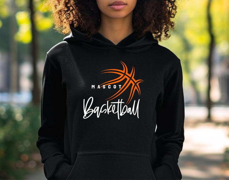 Personalized Basketball Sweatshirt, Team Mascot Sweatshirt With Name, Custom Basketball Pullover, Basketball Sweathirt with Number & Name