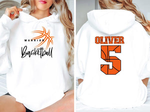 Personalized Basketball Sweatshirt, Team Mascot Sweatshirt With Name, Custom Basketball Pullover, Basketball Sweathirt with Number & Name
