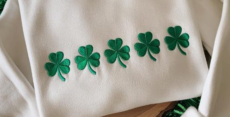 Embroidered St. Patrick's Day Sweatshirt, Irish Shamrock Sweatshirt, Saint Patricks Day Sweatshirt Women, St Patricks Hoodie, St Patricks