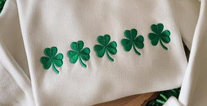 Embroidered St. Patrick's Day Sweatshirt, Irish Shamrock Sweatshirt, Saint Patricks Day Sweatshirt Women, St Patricks Hoodie, St Patricks