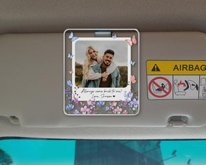 Couple Photo Visor Clip, Family Picture Car Hanging Ornament, Custom Couple Visor Clip, Family Photo Car Decoration, Valentine Gift For Her