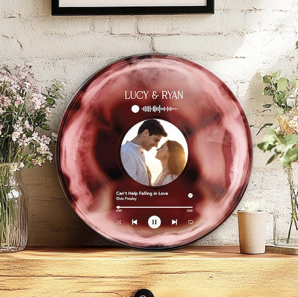 Personalized Vinyl Record with Photo, Custom Vinyl Record, Anniversary Gift for Husband, Acrylic Song Plaque, Friends Gifts for Boyfriend