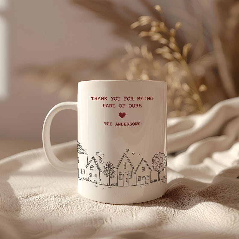 It Takes a Village Mug, Personalized Thank You Gift for Teacher Appreciation Gift, Babysitter Thank You, Gift for Nanny Thank You Coach