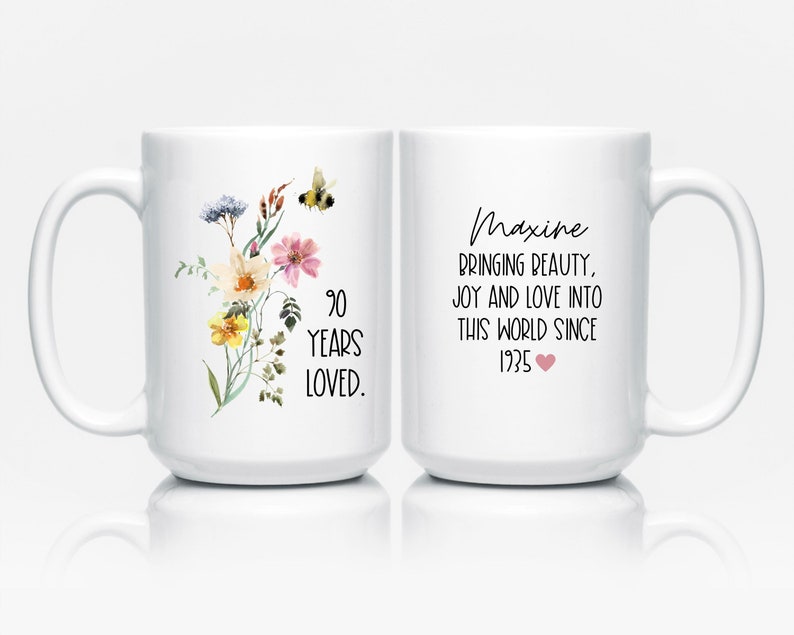 90th Birthday Gift, 1935 Birthday, 90th Birthday Mug, 90 Year Old Birthday, 90th Birthday Gift for Women