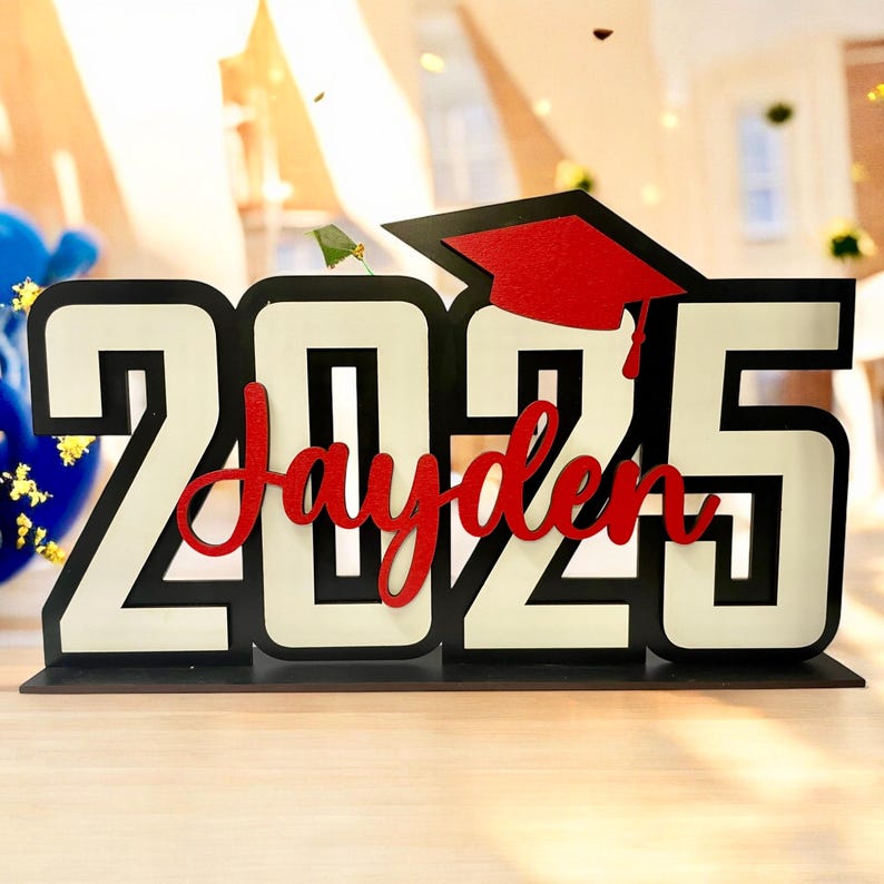 Personalized Graduation Class of 2025 Sign, Graduation Table Decor & Centerpiece, Gifts table Decoration, Senior Photo Prop Decor