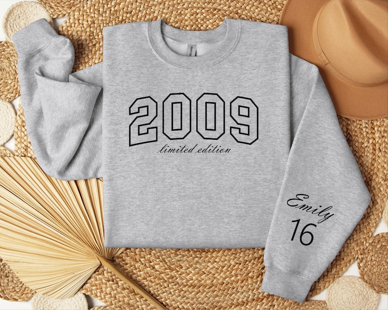 Custom Sweet 16 Birthday Sweaters, Sixteen Hoodie for Girl,16th Birthday Gift for Daughter, Sweet Sixteen Gift,Personalized 16 Bday Sweater