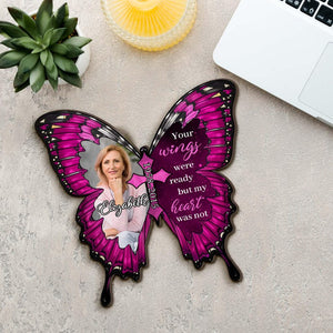 Personalized Memorial Butterfly Car Visor Clip, Custom Photo Sun Visor Clip, Remembrance Gift, Loss of Dad Gift, Mom Gift