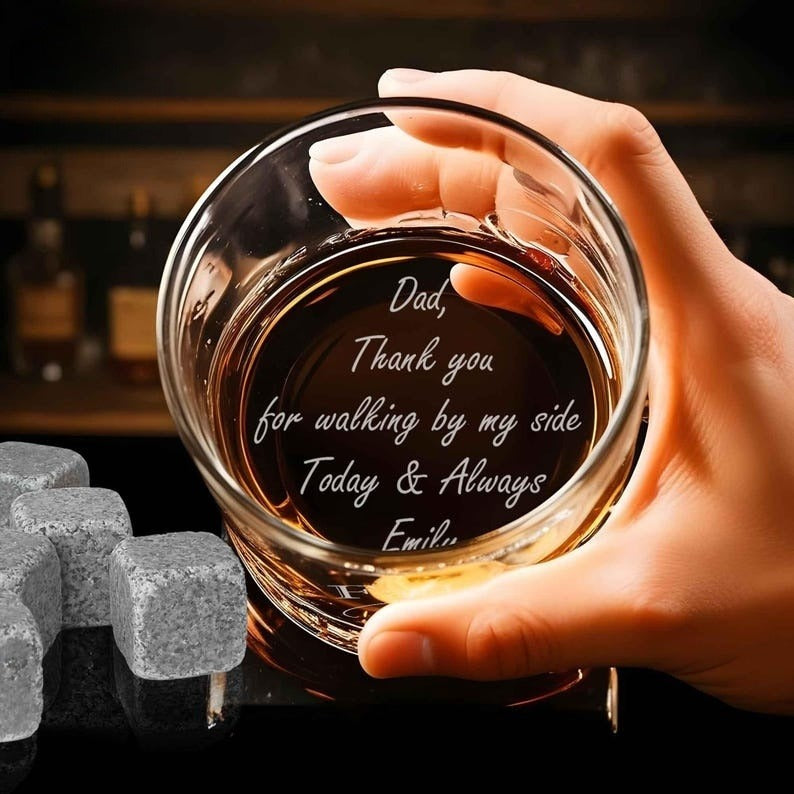 Father Of The Bride Whiskey Glass, Gift for Bride's Dad, Dad of Bride Gift, Custom Wedding Whiskey Glass, Wedding Gift for Father