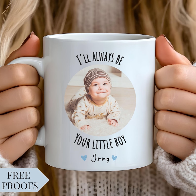 From Son To Mom Gift Idea Mothers Day Mug Birthday From Kid To Mom Custom Photo Mug Gift With Child's Name And Photo Adult Child to Mum Gift