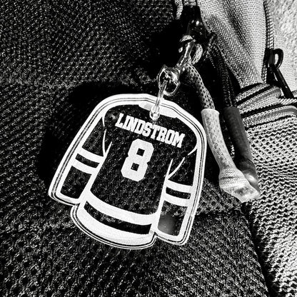 Hockey Bag Tag, Hockey Team Gift, Hockey Keychain, Sports Team Gift, End Of Season Hockey Gift, Pee-wee Hockey gift, Custom Hockey Gift