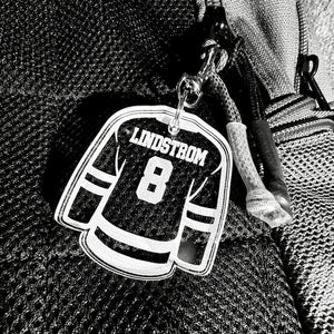 Hockey Bag Tag, Hockey Team Gift, Hockey Keychain, Sports Team Gift, End Of Season Hockey Gift, Pee-wee Hockey gift, Custom Hockey Gift