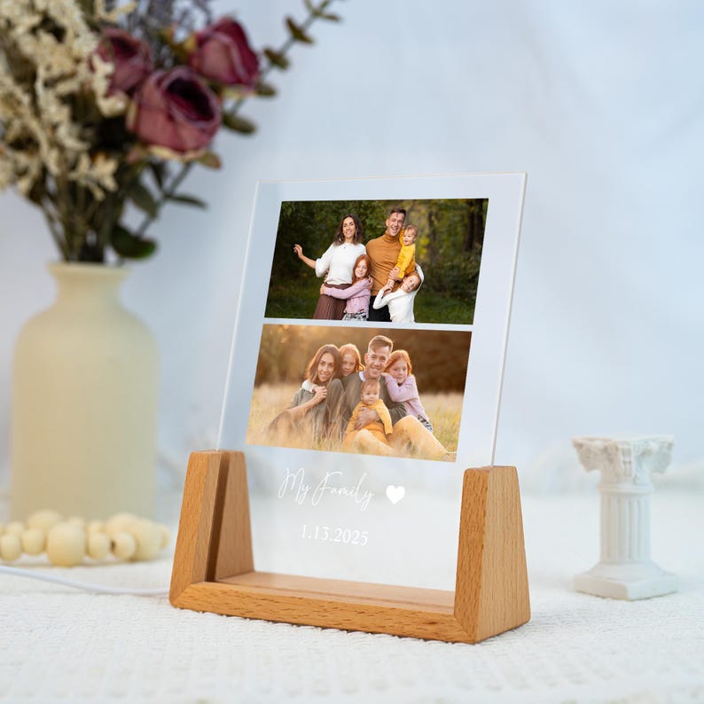 Personalized Photo Night Light Plaque,Couple Photo Lamp,Anniversary Gift,Custom Led Night Light,Christmas Gift for Her Him Family Friends