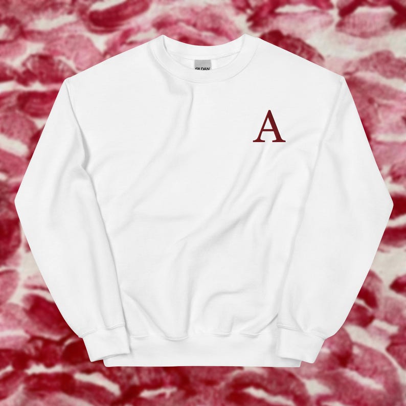 Custom Kiss Hoodie, Kiss Hoodie Initial, Kiss Mark Hoodie, Kisses Hoodie, Valentine Hoodie, Valentine Shirt, Kiss Shirt, Monogram T-Shirt