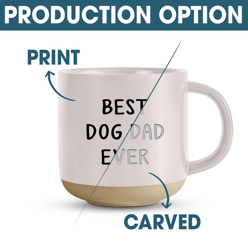 Personalized Dog Dad Gift for Dog Lover Pottery Mug for Fathers Day Gift for Men, Mug Gift for Birthday Gift for Dad, Dad Coffee Mug Gifts