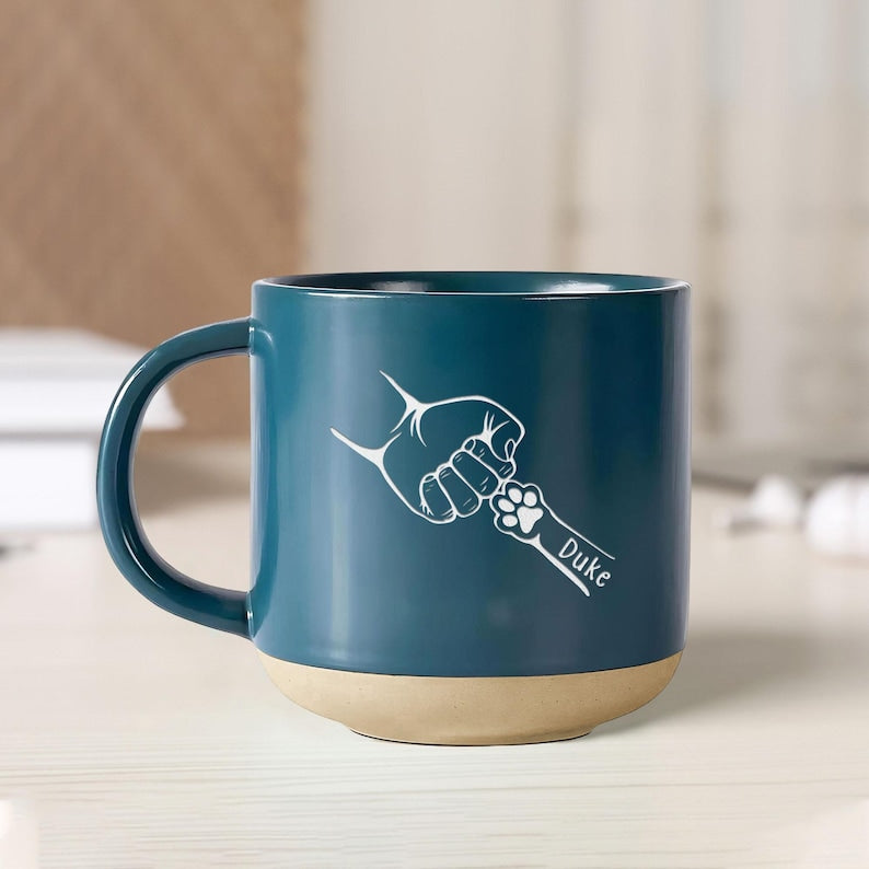 Personalized Dog Dad Gift for Dog Lover Pottery Mug for Fathers Day Gift for Men, Mug Gift for Birthday Gift for Dad, Dad Coffee Mug Gifts