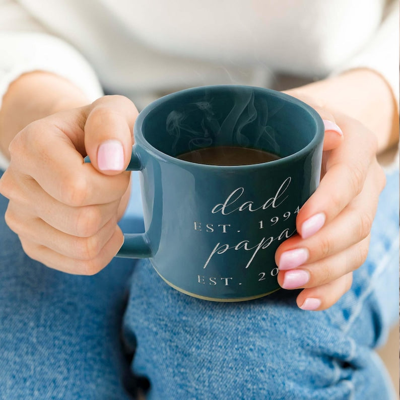 Personalized Grandpa Mug- Est 2025 Gift New Grandpas, Custom Name Future Papa Pregnancy Announcement- First Time Nonno Paps Cup Gifts