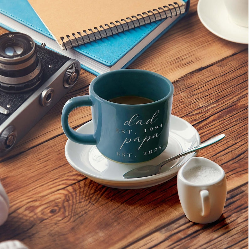 Personalized Grandpa Mug- Est 2025 Gift New Grandpas, Custom Name Future Papa Pregnancy Announcement- First Time Nonno Paps Cup Gifts