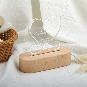 Personalized Infinity Love Night Light,Customized Night Light With Name,Wedding Gifts for Couple,Anniversary Gift,Valentine's Gift for Her