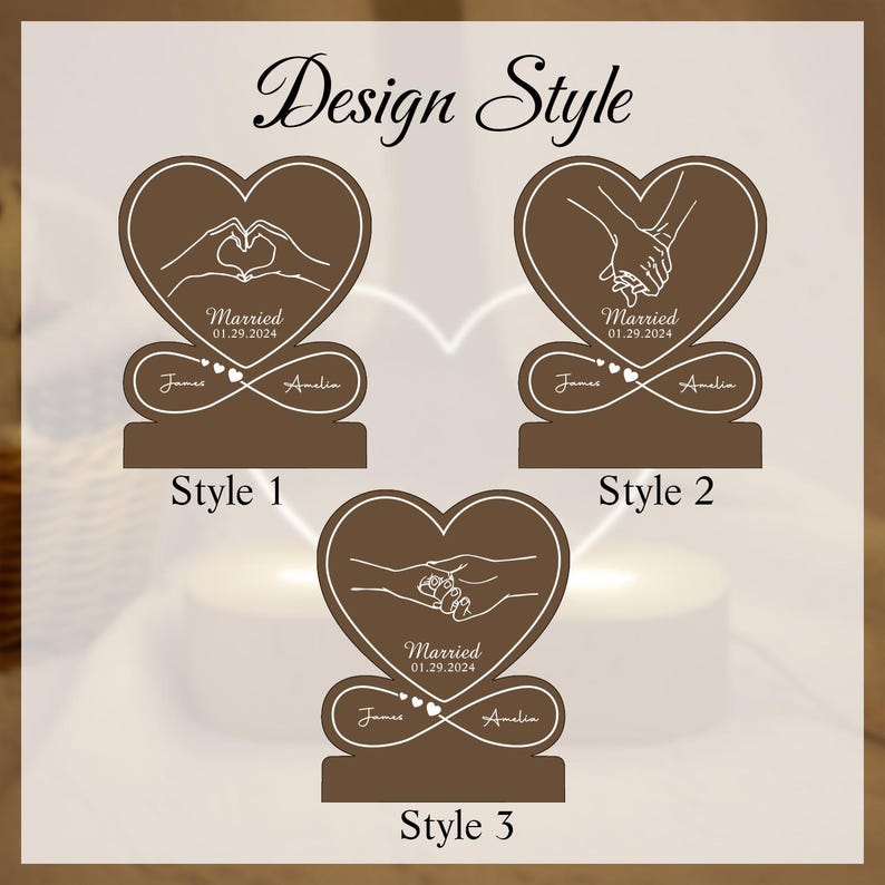 Personalized Infinity Love Night Light,Customized Night Light With Name,Wedding Gifts for Couple,Anniversary Gift,Valentine's Gift for Her