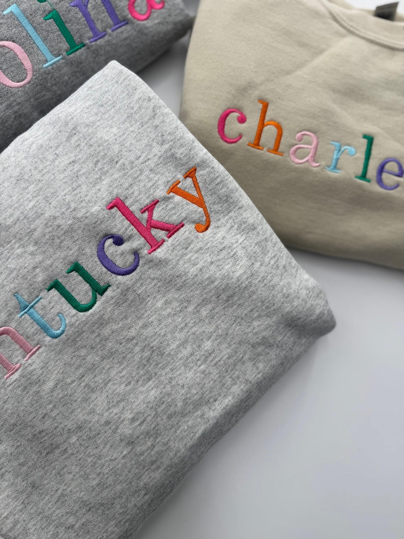 Custom Embroidered Sweatshirt, Multicolor Embroidered Sweatshirt, Embroidery, Colorful Embroidered Sweatshirt, State Sweatshirt il_794xN.6620321806_s1gu.jpg