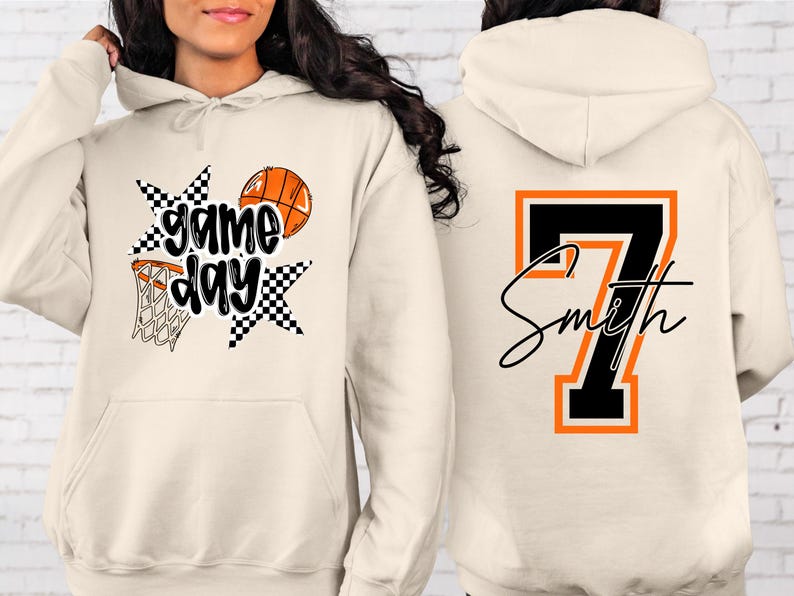 Basketball Game Day Sweatshirt, Custom Basketball Shirt, Personalized Basketball Mom Shirt, Game Day Basketball Hoodie Basketball Sweatshirt
