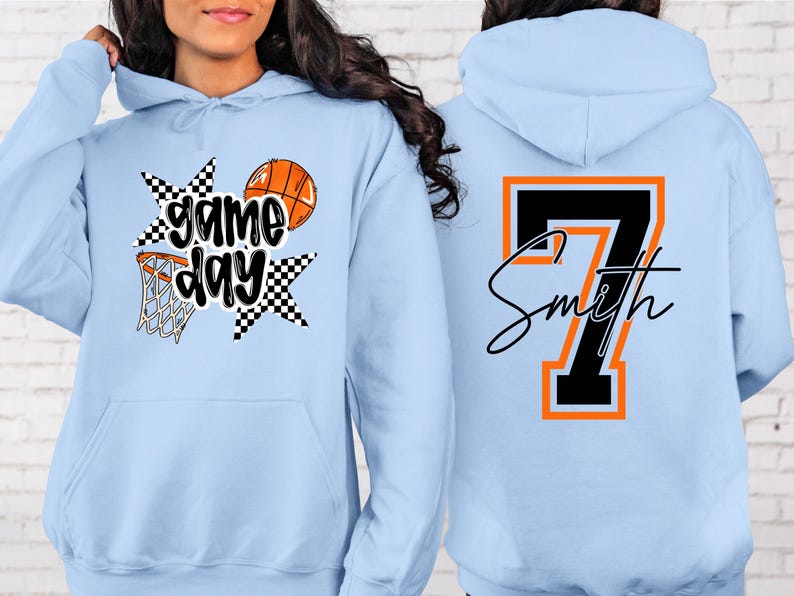 Basketball Game Day Sweatshirt, Custom Basketball Shirt, Personalized Basketball Mom Shirt, Game Day Basketball Hoodie Basketball Sweatshirt