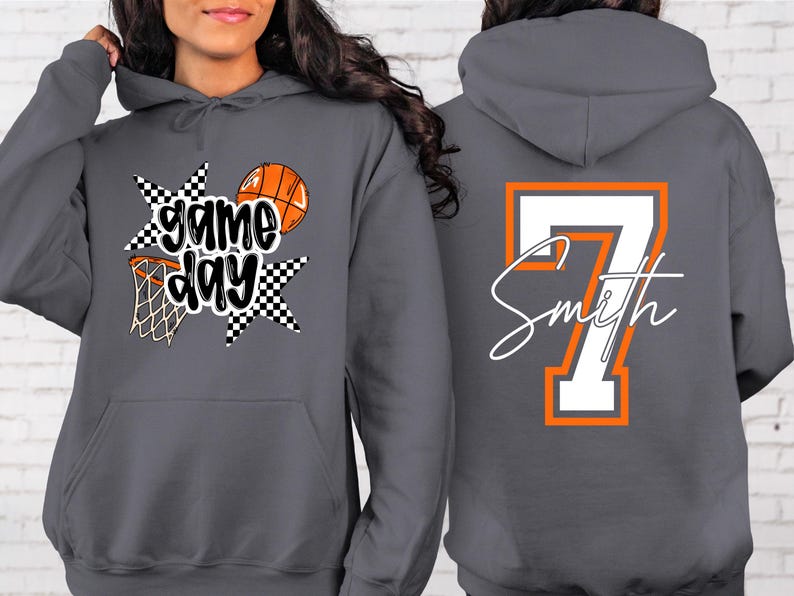 Basketball Game Day Sweatshirt, Custom Basketball Shirt, Personalized Basketball Mom Shirt, Game Day Basketball Hoodie Basketball Sweatshirt