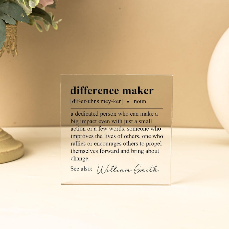 Custom Difference Maker Gifts,Mentor Appreciation Gifts, Leader Gifts,Thank You Present ,Leaving Gifts,Thank You Gifts,Colleagues Gifts