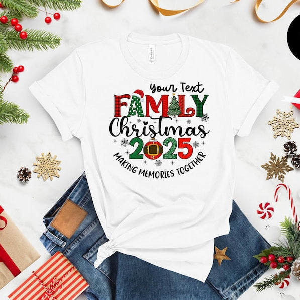 Customized Family Christmas 2025 Making Memories Together Shirts, Christmas Family Shirt, Christmas Group Shirt, Christmas Pajamas T-shirts