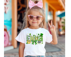 St Patrick's Day Toddler Shirt, Personalized Kids Shirt, Cute Shamrock Kids Tee, Irish Boys Shirt, Coquette Bow St Patricks, St Pattys Gift