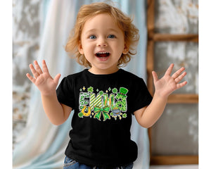 St Patrick's Day Toddler Shirt, Personalized Kids Shirt, Cute Shamrock Kids Tee, Irish Boys Shirt, Coquette Bow St Patricks, St Pattys Gift