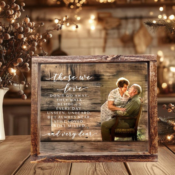 Memorial Photo Gift: Custom Wood Picture Frame, Sympathy Gift